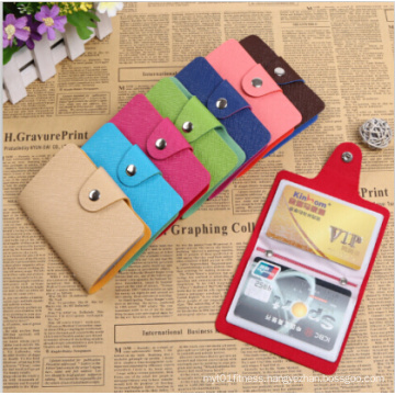 Fashion PU Leather 24 Card Slots Business Credit Card Wallet